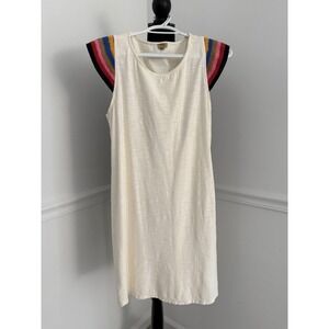 Off white Dress Crochet Sleeves cotton Casual boho summer‎ Dress size M